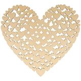 Houten HEARTS Houten bord hart middelgroot 27,5x25cm