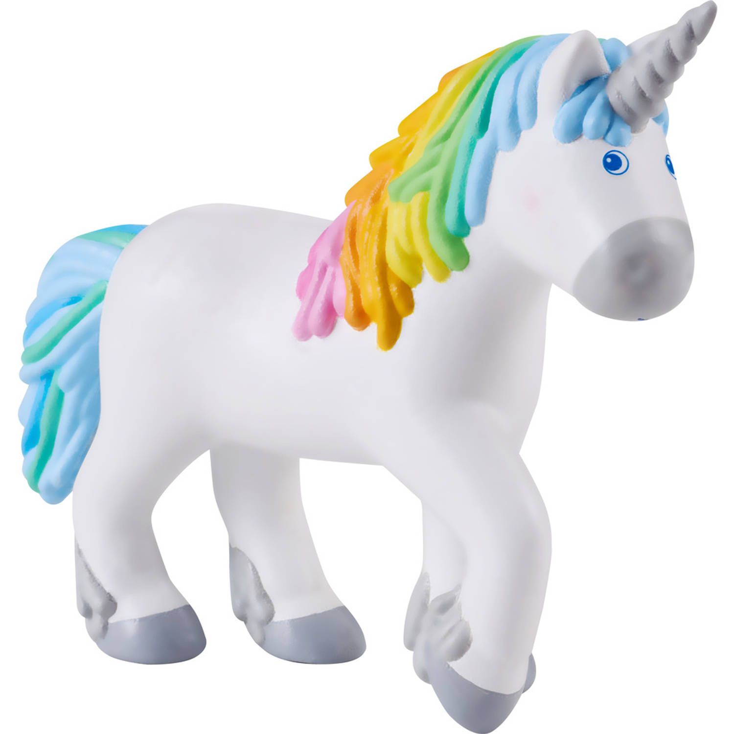 Haba Poppenhuispop Eenhoorn Ruby Rainbow Junior - 14 cm - Wit