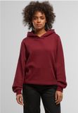 Urban Classics Organic Loose Brushed Fleece Hoodie/trui M Bordeaux rood