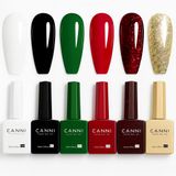Canni - Gellak - 6 stuks - HEMA-vrij - TPO-vrij - Gellak nagellak - Gel lak - Gellac - Pink Gellac - Gellak set kleuren - Gellak starterspakket - Gellak rood - Gellak roze