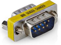 Allteq Gender changer - RS232 koppelstuk - Seriële Adapter - 9-polig - Metaal