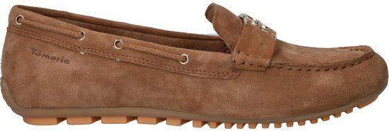 Tamaris Instappers - Dames - Cognac - Maat 40 - Suède - Rubber zool