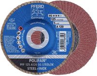 PFERD TOOLS 67649125 PFF 125 A 120 PSF STEELOX disque lamelle Diamètre 125 mm Alésage 22.23 mm Granulométrie 120