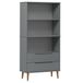 VidaXL Boekenkast MOLDE 85x35x170,5 cm Massief Grenenhout Grijs