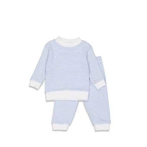 Feetje Wafel pyjama lichtblauw/wit