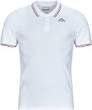 Kappa Polo Logo Korpo Ezio 2 Heren Slim Fit L Wit/Blauw/Rood Katoen Gestreept Korte Mouw Polokraag Lente/Zomer 2025