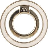 AVY Ringhouder Standaard | Vinger Houder | Compatibel met MagSafe | 360° Draaibaar | Smartphone Grip | Tijdloos Design | Stijl & Grip | Beige