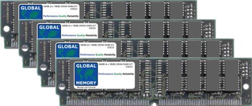 GLOBAL MEMORY 64MB (2 x 32MB) DRAM SIMM GEHEUGEN RAM KIT VOOR CISCO 7200 ROUTERS NETWERK PROCESSING ENGINE (MEM-NPE-64MB)
