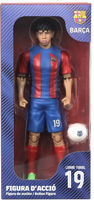 Megableu - Lamine Yamal - Actiefiguur 20 cm - Yamal FC Barcelona - Voetbal Speelfiguur met Bewegende Ledematen