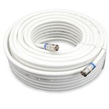 Satix SKK02002 Sat coaxkabel met 2x F-snelstekker 20 m 3-voudig afgeschermd 120 dB wit