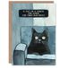 Artery8 Moggie In A Couch Fun Watercolour Cat Lover Blank For Him Or Her Art Birthday Card