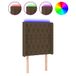 VidaXL Hoofdeind & Voeteind Donkerbruin Polyester/Hout met LED Strip