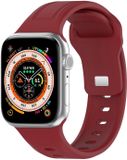 By Qubix Qubix Square siliconen band Bordeaux voor Apple Watch 44mm/45mm/46mm/49mm