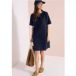 Seersucker robe mi-longue