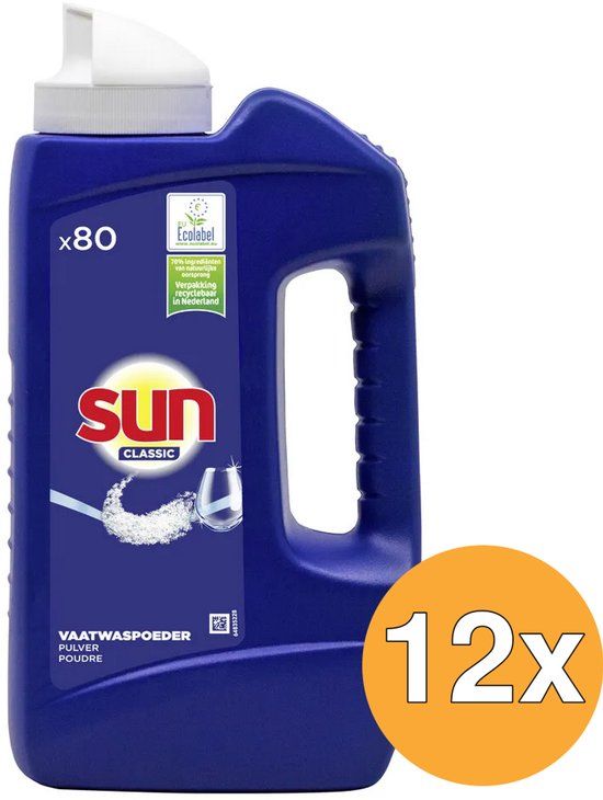 Sun Classic Normaal Vaatwaspoeder - 12 x 80 wasbeurten - Voordeelverpakking