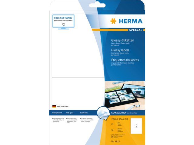 HERMA Etiket 4915 199.6X143.5mm 50st