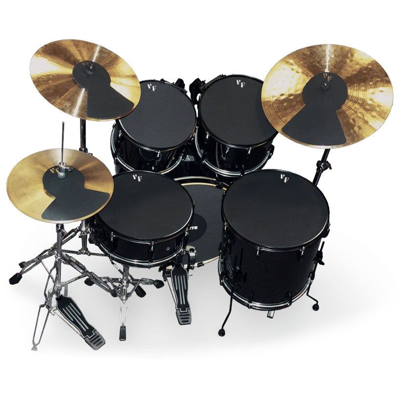 Vic Firth MUTEROCK22 dempmatten set 12-13-14-16-22 inch + bekkens & hi-hat