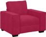 vidaXL Fauteuil Velours Bordeaux
