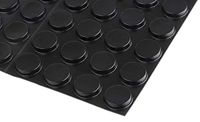 RS PRO Zelfklevende voeten, lijm, cilindrisch, 4,1 mm, zwart, ø 19,1 mm, PUR, 65,6 °C max, verpakking van 49 stuks