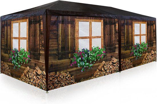 Casaria Partytent - Paviljoen 18m² 3x6m met 6 Zijpanelen - Apres Ski