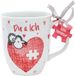 Sheepworld Mok "Du & Ich" | Mok voor koffie en thee. Mok met spreuk, perfect als cadeau-idee voor Valentijnsdag | porseleinen koffiemok | hartbeker | 45321