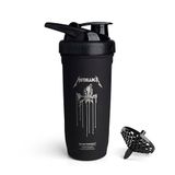 Smartshake Rockband Reforce Proteïne Shaker RVS 900 ml | 30 oz - Lekvrij schroefdeksel - BPA-vrij - Niet geïsoleerd - Unisex sportshaker RVS - Metallica,Scary Guy
