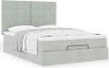 Maison Exclusive - Lit plateforme avec matelas, gris clair, 140x200 cm, velours