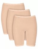 Sloggi 3-pack basic long dames - Lange dames boxershort - 4XL - Beige