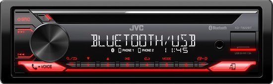 JVC KD-T822BT - 1 DIN Autoradio met Bluetooth - Zwart