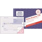 AVERY Zweckform 1710 kassa-uitgang speciaal voor Oostenrijk (A6 dwars, 2x40 vellen, zelfdoorschrijvend met gekleurde doorslag, valsbestendige documentdruk) wit/roze