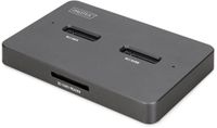 DIGITUS Docking Station - Zwart - 3in1 M.2 NVMe en SATA SSD