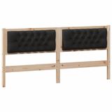 vidaXL - Hoofdbord - Anders - Bruin - en - zwart - 180 - cm - Massief - grenenhout