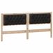 vidaXL - Hoofdbord - Anders - Bruin - en - zwart - 180 - cm - Massief - grenenhout