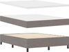 vidaXL Boxspringbed met hoofdeinde Taupe 160 x 200 cm Stof