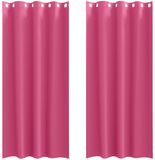 vidaXL Rideaux occultants à œillets 2 pcs Rose vif 245 x 140 cm