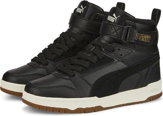 PUMA RBD Game WTR Jr Unisex Sneakers - Puma Black-Puma Black-Puma Team Gold - Maat 38