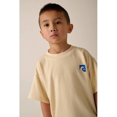 Tumble 'n Dry T-shirt met backprint crème fijn gebreid