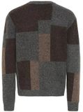 Casual Friday Trui Wiren Heren XL Bruin Katoen Geruit Ronde Hals Lange Mouw