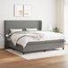 Maison Exclusive - Lit boxspring avec matelas, gris foncé, 200x200 cm, textile