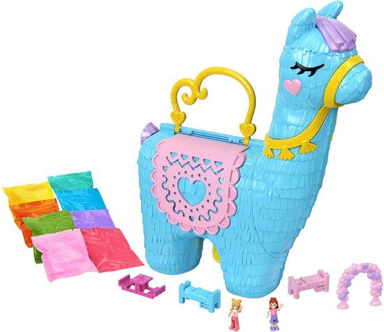 Polly Pocket Lama Surprises Playset - Includes Figures and Accessories - Ages 4+