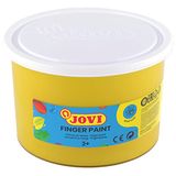 Jovi Finger Paint, Vingerverf, 500 ml, Kleur Geel, 100% afwasbaar, Op basis van natuurlijke ingrediënten, Glutenvrij (56103)