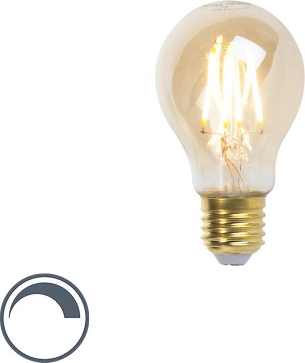 LUEDD E27 dimbare LED filament lamp A60 goldline 5W 380 lm 2200K