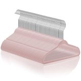 Casafield Kleerhanger van fluweel, 27,9 cm, lichtroze
