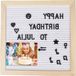 Shenzhen Haorui Industrial Technology Co., Ltd. Vilt Brievenbord Houten Frame DIY Verwisselbaar Message Board Memo Menu Notice - Keuken Notities Board met 460 Letters - Feest Bruiloft Decor - 10x10 inch - Wit