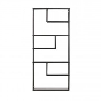 Drawer WOOOD Teun Metal Shelving Unit - Black - 188x85x35cm