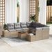 Maison Exclusive - Set de 9 coussins de banc de jardin, beige, en polyrotin