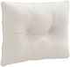 vidaXL Coussin de dossier PUTTEN 100% Polyester Blanc 50 x 40 x 10 cm