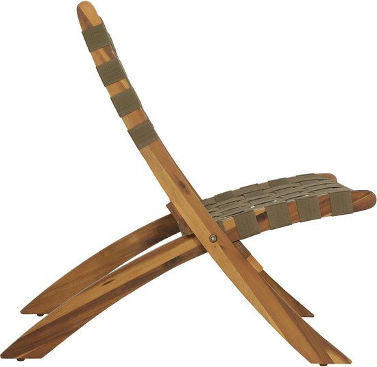 Inklapbare tuinstoel Cocos - Groen/naturel - Hout