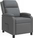 vidaXL Fauteuil inclinable Gris Similicuir
