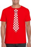 Bellatio Decorations Shoppartners Bv Rood t-shirt met Brabant stropdas heren - Carnaval shirts XL